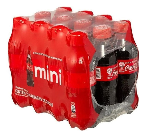 Refrigerante Coca-cola Mini Pet 200ml - 12 Unidades