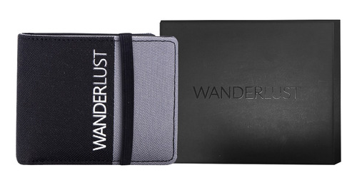 Billeteras Hombre Caja Canvas Con Elastico 8x10cm Wanderlust