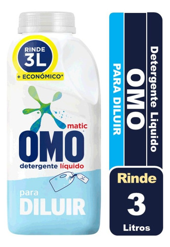 Omo Detergente Líquido Para Diluir 500 Ml Rinde 3lt