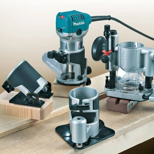 Fresadora Ruteadora 1/4'' 710w + Bases Makita Rt0700cx3