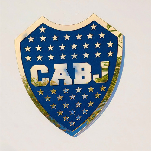 Escudo Boca Juniors Espejado 20cm Estilo Titular Decotronica