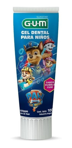 Imagen 3 de 4 de Gum Paw Patrol Pasta Dental Para Niños Sabor Bubble X 100grs