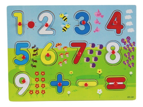 Juego De Encastre Madera Numeros Ck 0541