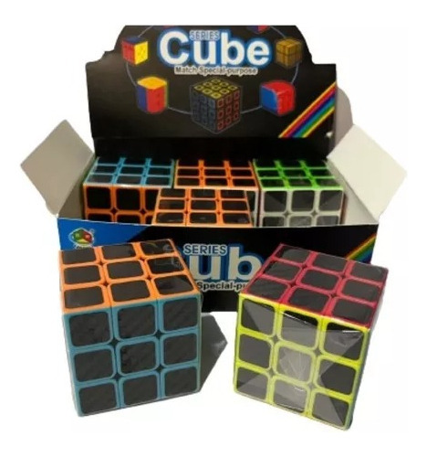 Kit 2 Cubos Mágicos Neon Clássico Brinquedo Anti Stress Cor da estrutura Diversos