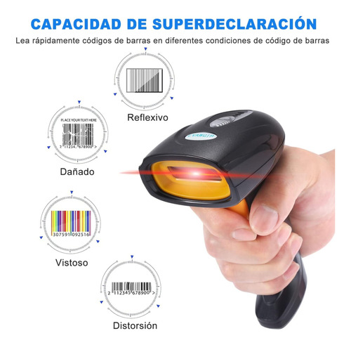 Lector De Código De Barras Cable Usb 2.0 Para Pc O Tablet Negro Usb