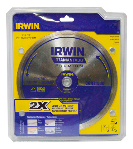 Disco Diamante Irwin Contin. 8945 / 230mm 9