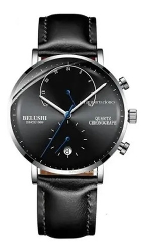 Reloj Belushi Pulsera Cuarzo - Diseño Italiano -black / Iron