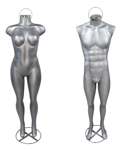 Maniquí Cuerpo Completo Dama Y/o Caballero Fibra Vidrio 2 Pz