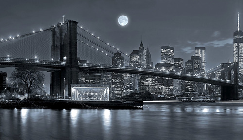 Cuadro 60x90cm Puente De Brooklyn Ciudad Paisaje Travel M5