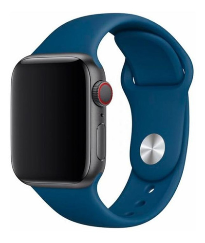 Pulseira Esportiva Silicone Para Apple Watch 38 / 40mm Blue