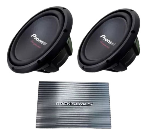 Par De Subwoofer 12  Pioneer Con Amplificador Rock Series