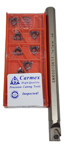 Porta Insertos Barra Roscado 10mm+10 Insertos 11ir A60 Bma