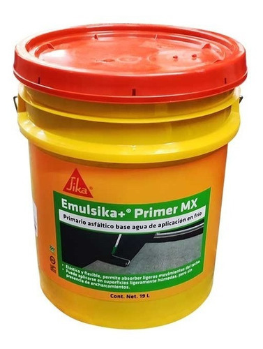 Sika Emulsika+ Primer Mx Imprimante Asfaltico Cubeta 19 Lt