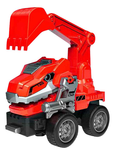 Transformador De Vehículo, Modelo De Excavadora Roja