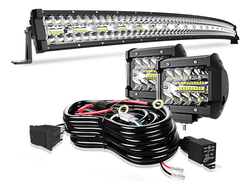 Barra Luz Led Curvada Vision Terreno 50  Triple Fila 936 W 2