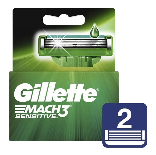 Gillette Mach 3 Repuestos Sensitive X 2