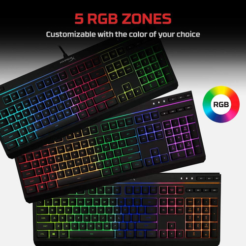 Hyperx Alloy Core Rgb - Teclado De Juego De Membrana, Cómoda