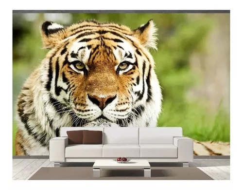 Papel De Parede Animais Tigre Paisagem 3D 6M² Anm120 em Promoção na  Americanas