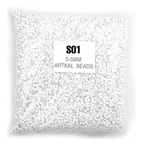 Artkal Beads Blanco Midi 5mm Perler Hama X 1kg 16500 Unid
