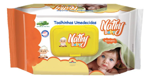 Toalhas Umedecidas Com Tampa Fliptop 48 Unidades Nathy Baby