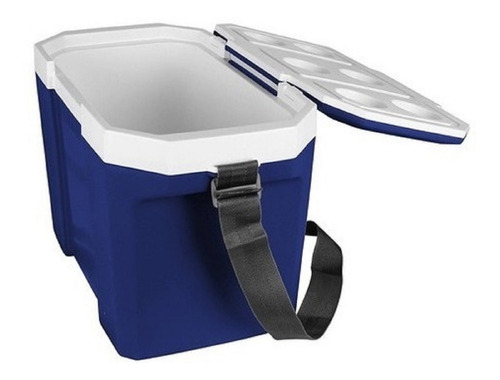 Caixa Térmica Aladdin Azul Cooler Com Alça - 24 Litros