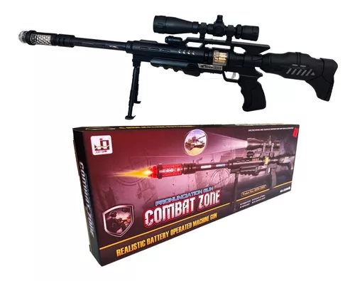 Rifle Brinquedo Arma Espingarda Com Mira Sniper De Caça Nerf