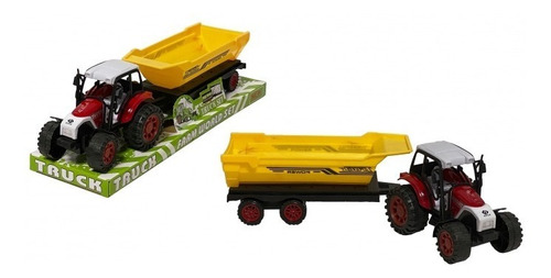 Tractor De Granja Con Trailer 35cm.