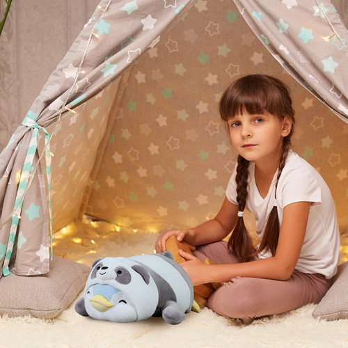 Brinquedo de pelúcia Miniso Mr. Miniso com fantasia de panda de 30 cm