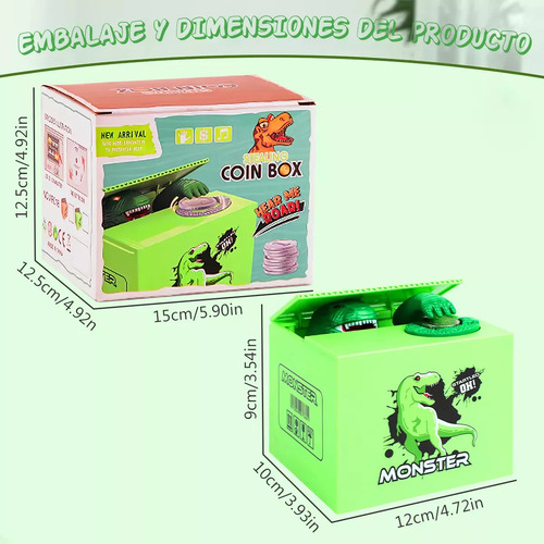 Vasoyo MX05-101 Hucha Grande Con Diseño de Godzilla Verde