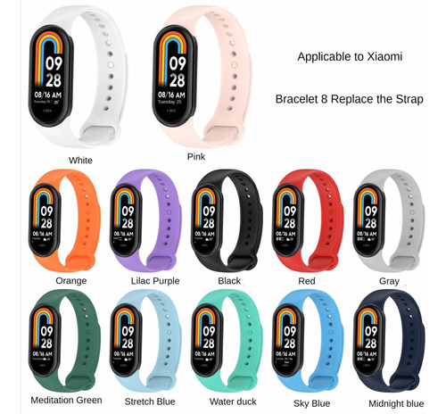 Correas Para Xiaomi Mi Band  8 De Silicone