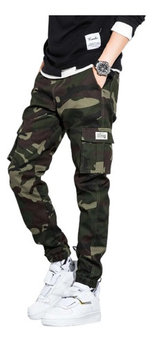 Pantalones De Hombre Shein Con Estampado Militar