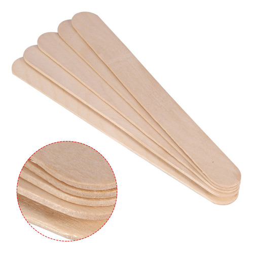 Espátula De Cera Desechable De Madera, 100 Unidades