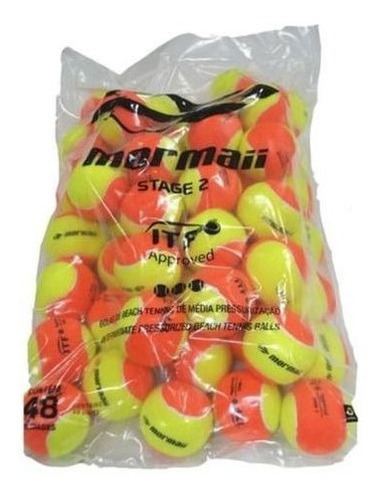 Bolinhas De Beach Tennis Mormaii Embalagem Com 60 Bolinhas