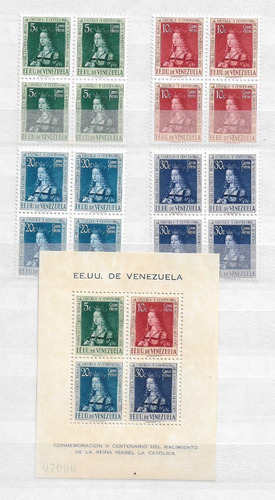 Imagen 1 de 1 de 1951. Venezuela Estampillas ,,isabel La Catolica Bloque