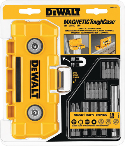 Caja Estuche Magnético Con 15 Accesorios Dewalt Dwmtc15