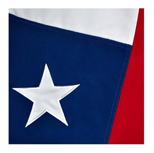Bandera Chilena 120 X 180 Cm Tela Bordada Reforzada