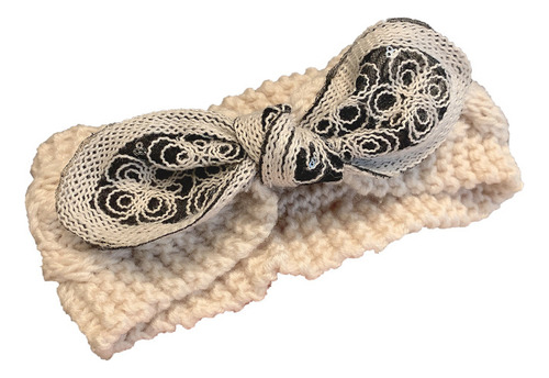 Diadema Con Lazo Lana Tejida Coreano Sombreros Moda