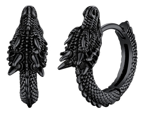 Pendientes De Aro Punk Rock Dragon Para Hombre