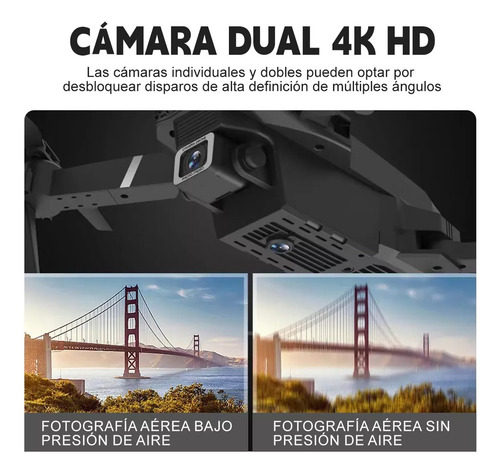 Dron Fpv Con Cámara 4k Wifi Profesional +2batería Recargable