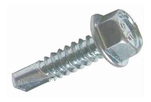 Pijas Cabeza Hexagonal Punta De Broca 3/4 Acero Galvanizado