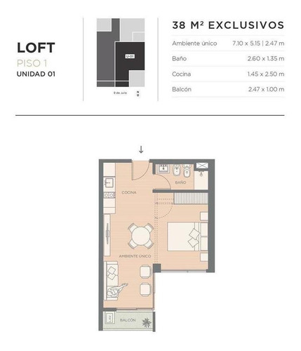 Imagen 22 de 25 de Loft, 1 Y 2 Dormitorios De Calidad Y Diseño