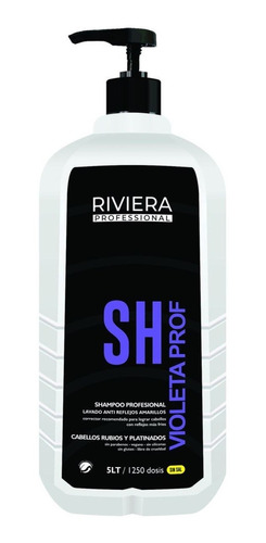 Shampoo Matizador Violeta Para Rubios Riviera Sin Sal 5l