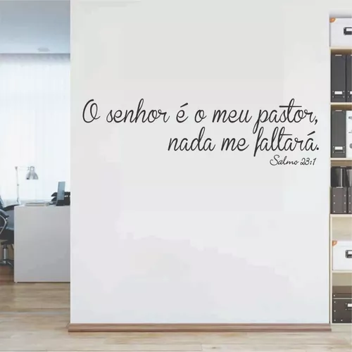 Frase O Senhor É Meu Pastor Em Adesivo Decorativo de Parede