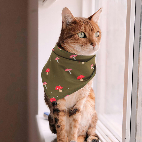 Pañuelo Estampado Para Mascotas Con Estampado De Triángulo C