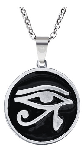 Dije Medalla Ojo De Horus + Cadena De Regalo Art Joyería  