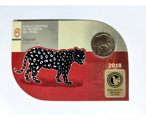 Blister Del Jaguar + Lamina  (monedas Colección Del Perú) B6
