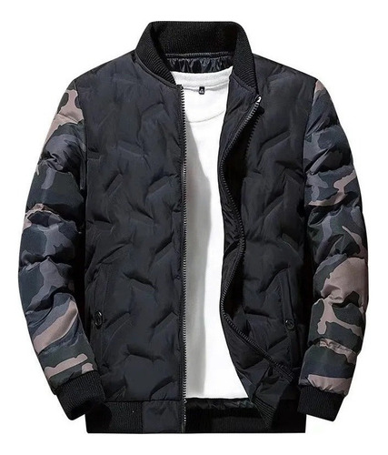 A Chaqueta Bomber De Camuflaje Abrigo Militar Cálido