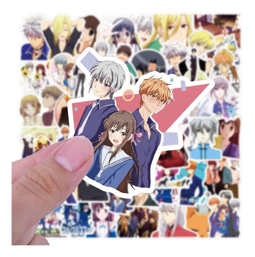 Fruits Basket 50 Calcomanias Stickers De Pvc Vs Agua Furuba