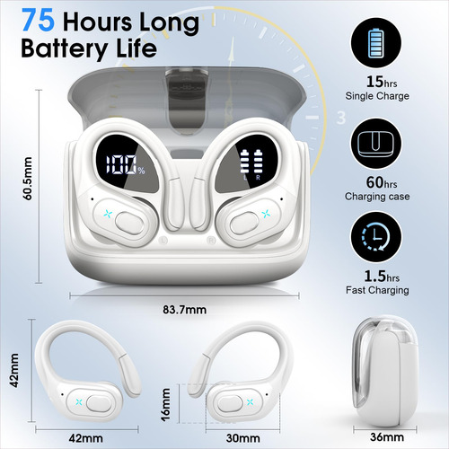 Audífonos Inalámbricos Aptkdoe 75hrs Bluetooth 5.3 Headphone