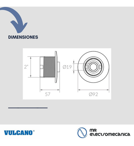 Imagen 5 de 10 de Retorno Vulcano Blanco Pegar Pileta Hormigón 11702b X 3 Un.